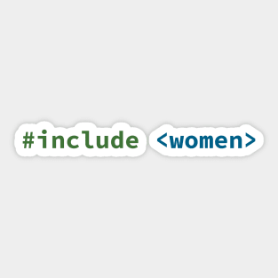 #include <women> Sticker